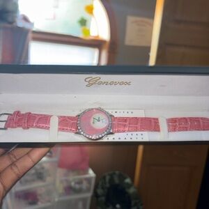 Geneva Pink Women's Watch with Crystal Accents